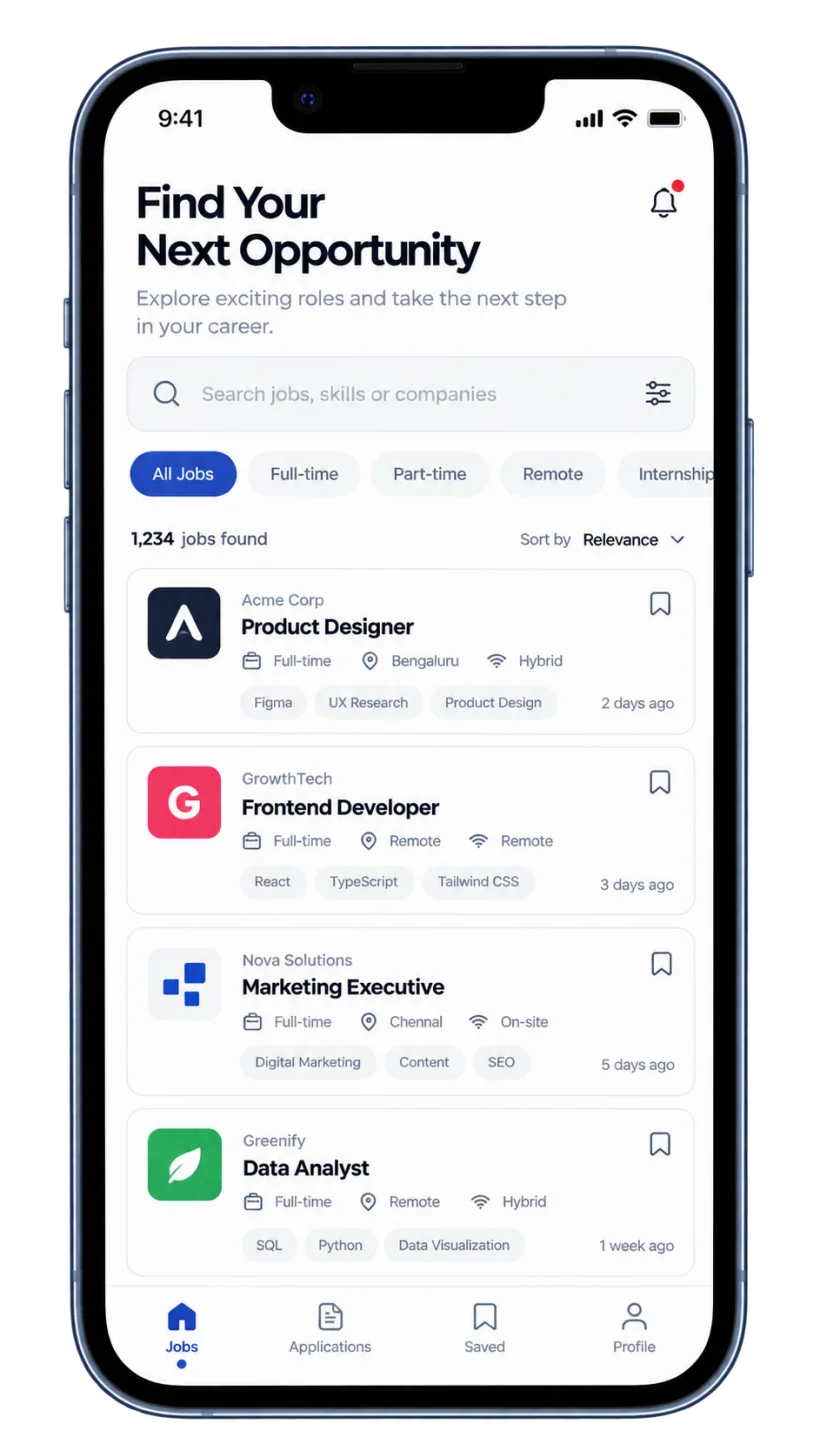 Impacteers mobile app — find your next opportunity